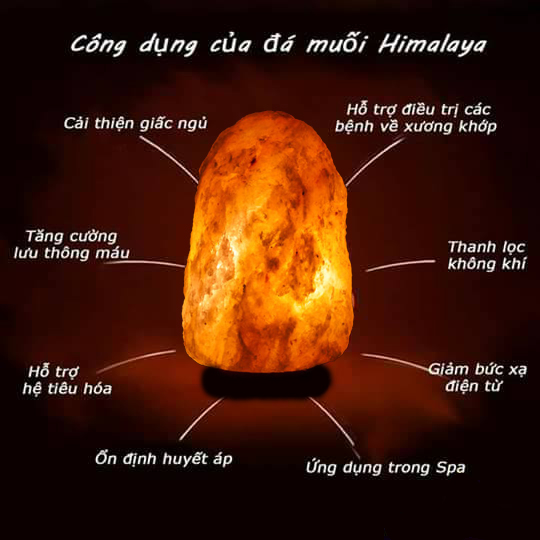 Đèn đá muối tự nhiên Himalaya den da muoi tu nhien hinh 3