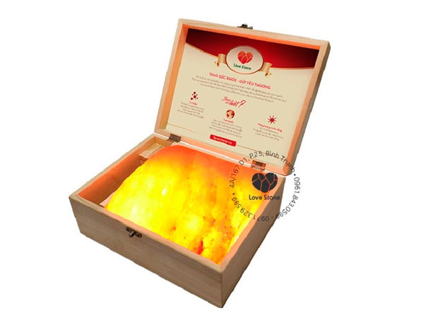 Hộp đá muối Himalaya Love Stone
