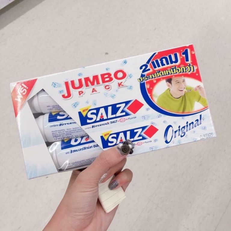 Sản phẩm kem đánh răng muối hồng Jumbo SALZ của đất nước Thái Lan