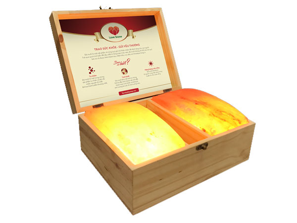 Hộp đá muối massage chân Love Stone Magic